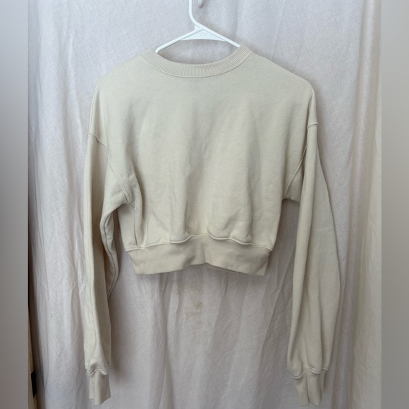 Wild Fable Cream White Cropped Sweatshirt Women’s XS Crew neck Pullover - Picture 1 of 8